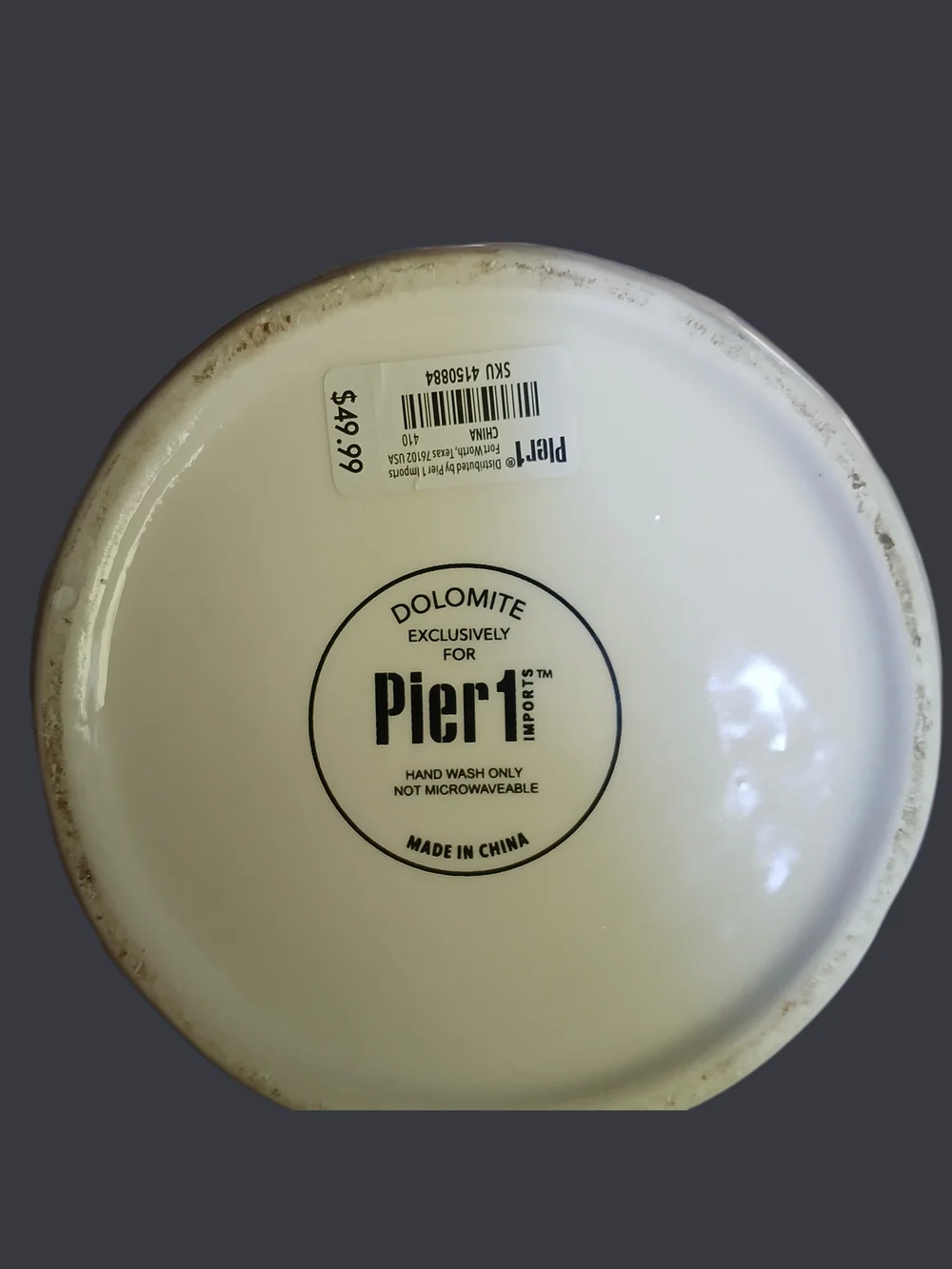 Pier 1 Cream Ceramic 